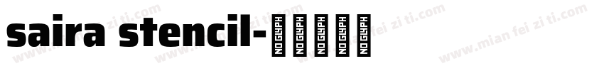 saira stencil字体转换